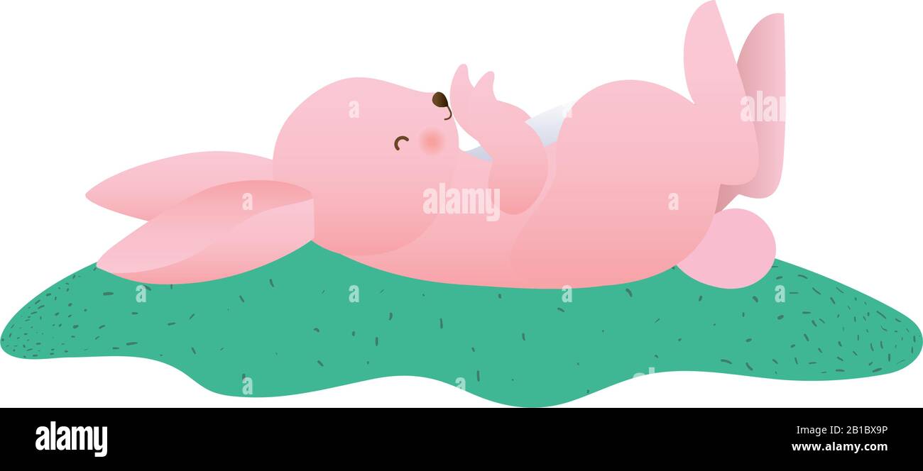 Cute rabbit cartoon vector design Stock Vector Image & Art - Alamy