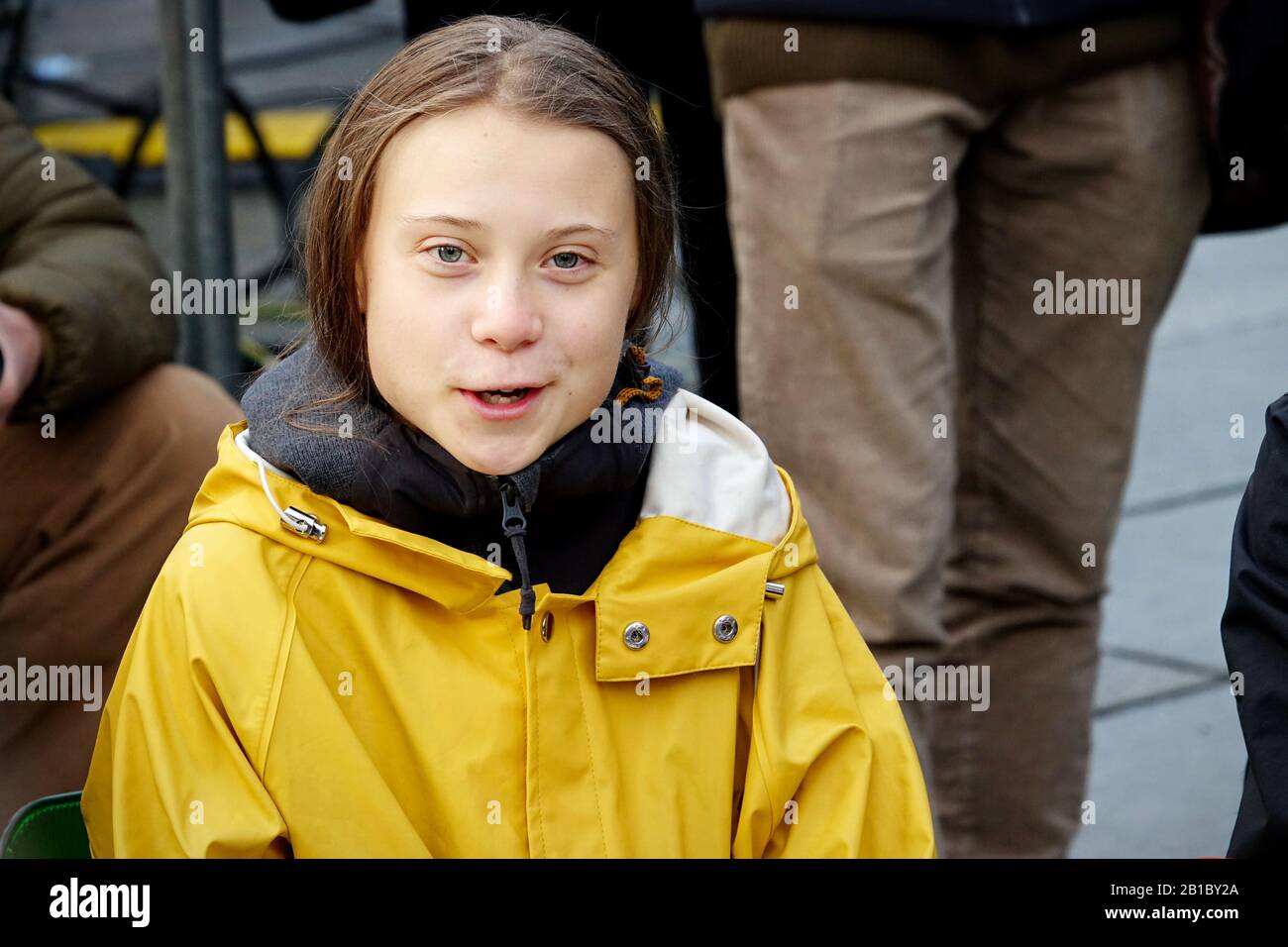 Greta Thunberg at the 'Fridays For Future' event in Turin. Turin, Italy - December 2019 Stock Photo