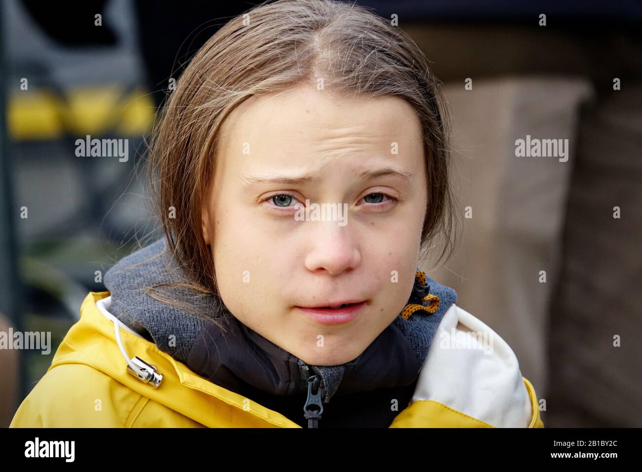 Greta Thunberg at the 'Fridays For Future' event in Turin. Turin, Italy - December 2019 Stock Photo