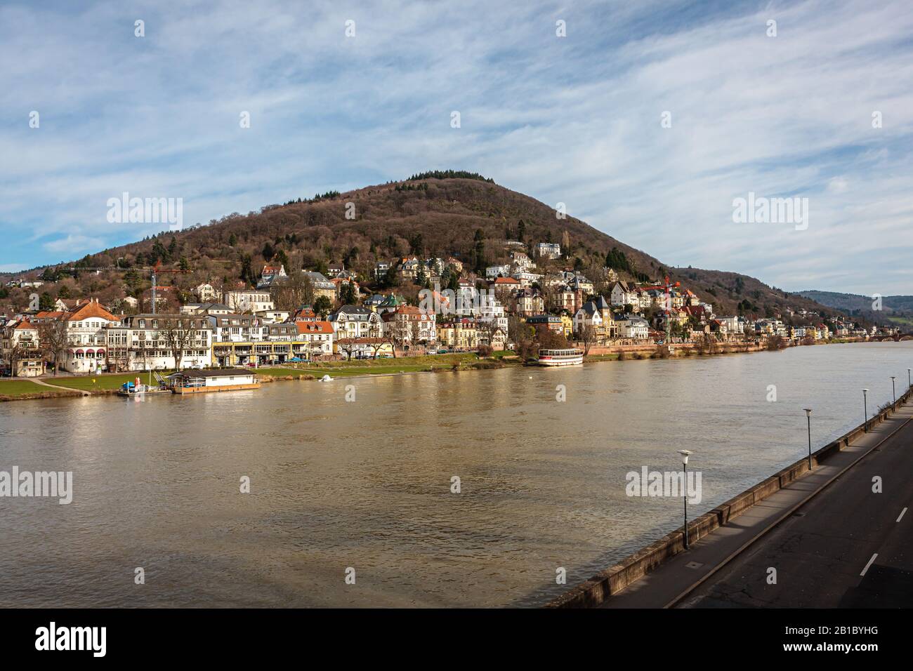 Heidelberg with River Neckar, Germany, Europe Stock Photo