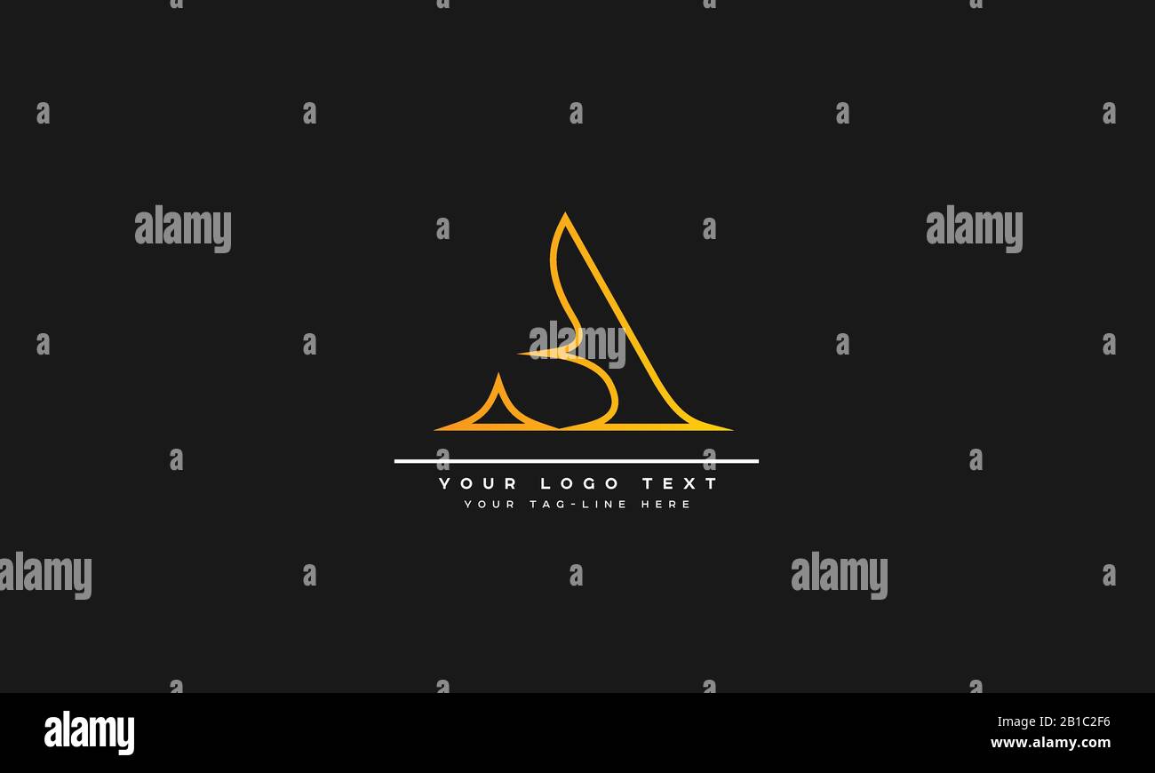Abstract Letter A Alpha Logo Design Vector Stock Vector
