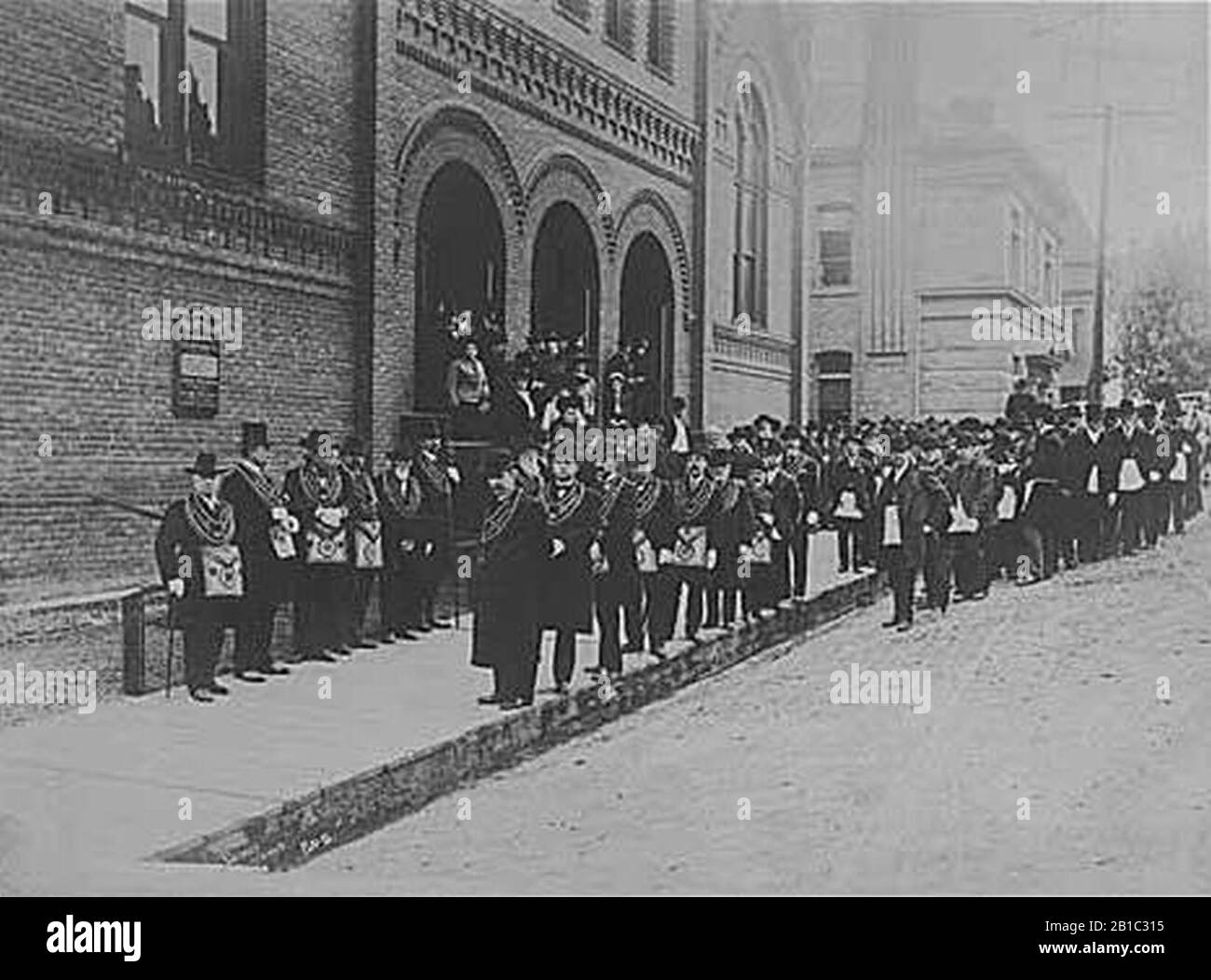 Funeral of Daniel Bagley at the First Presbyterian Church Seattle 1905 (PEISER 108) (border cropped). Stock Photo