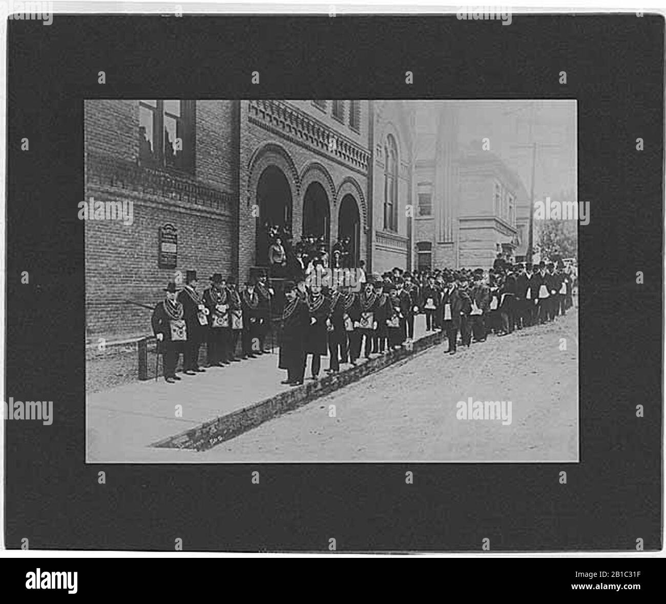 Funeral of Daniel Bagley at the First Presbyterian Church Seattle 1905 (PEISER 108). Stock Photo