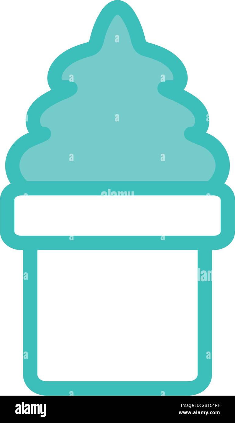 Isolated ice cream line adn fill style icon vector design Stock Vector ...