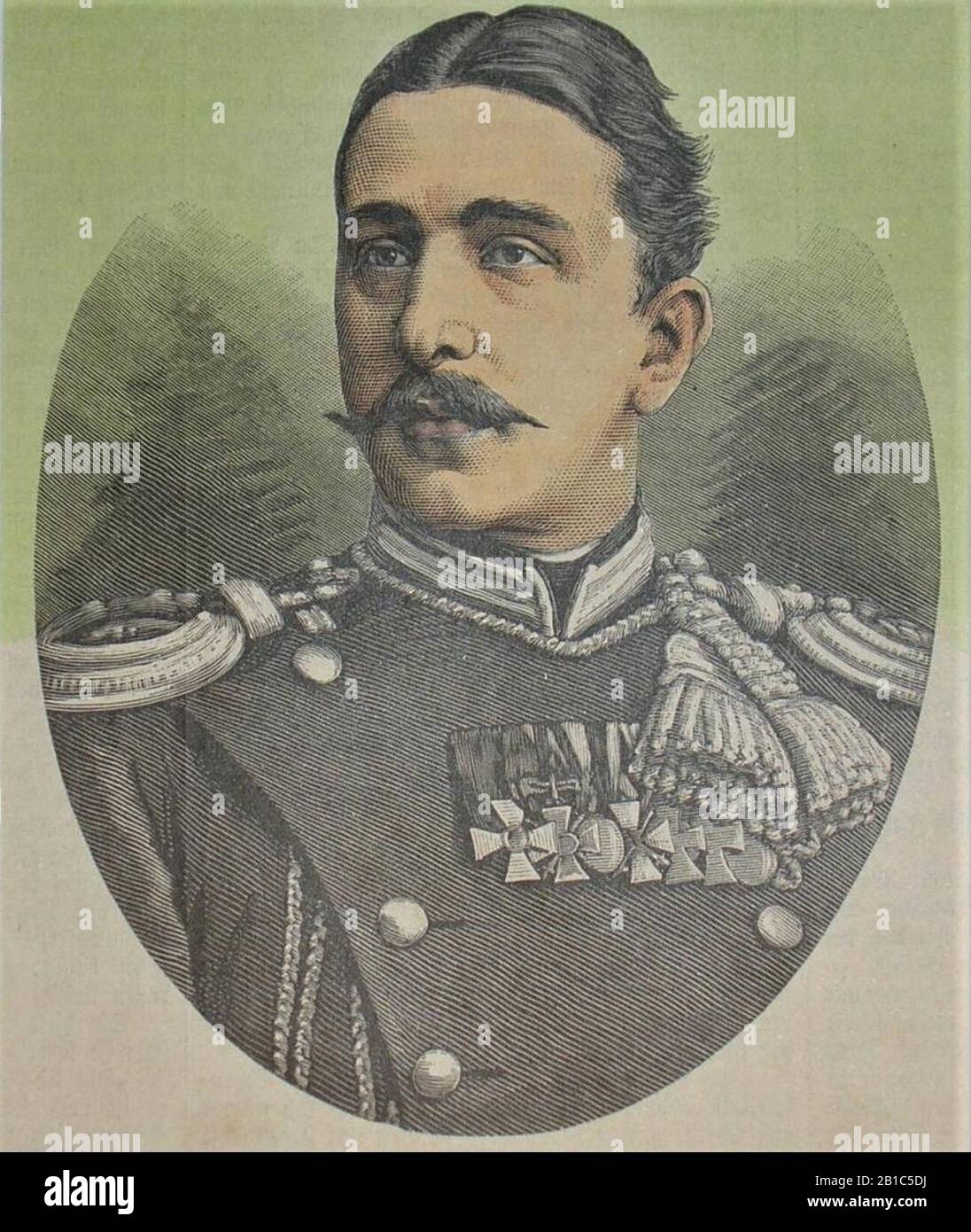 Fürst Alexander I. von Bulgarien, 1878. Stock Photo