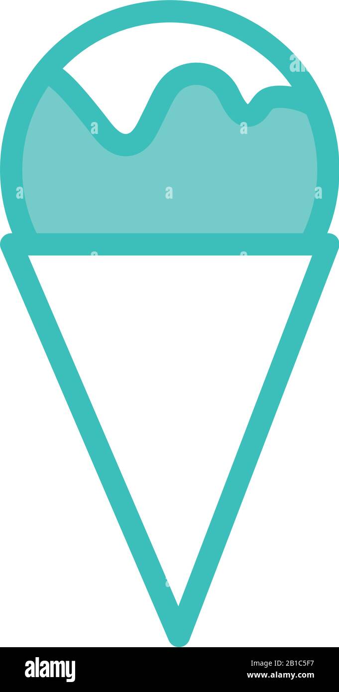 Isolated ice cream line adn fill style icon vector design Stock Vector ...