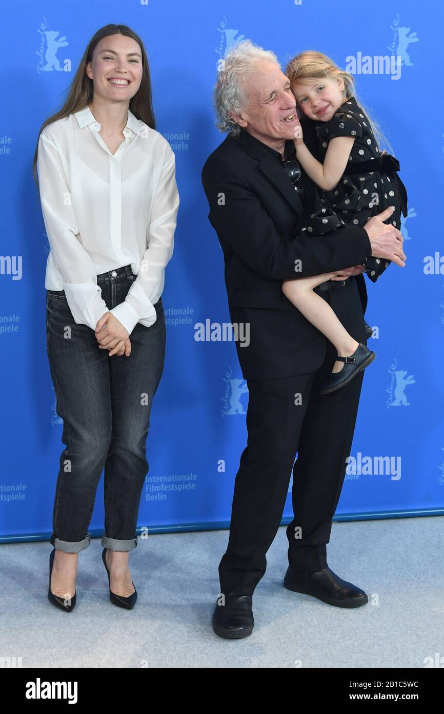 Berlin, Germany. 24th Feb, 2020. Christina Ferrara, Abel Ferrara and their daughter Anna Ferrara attend the photocall for Siberia during the 70th Berlin International Film Festival at the Grand Hyatt Hotel in Berlin on February 24, 2020. Photo by Paul Treadway/ Credit: UPI/Alamy Live News Stock Photo