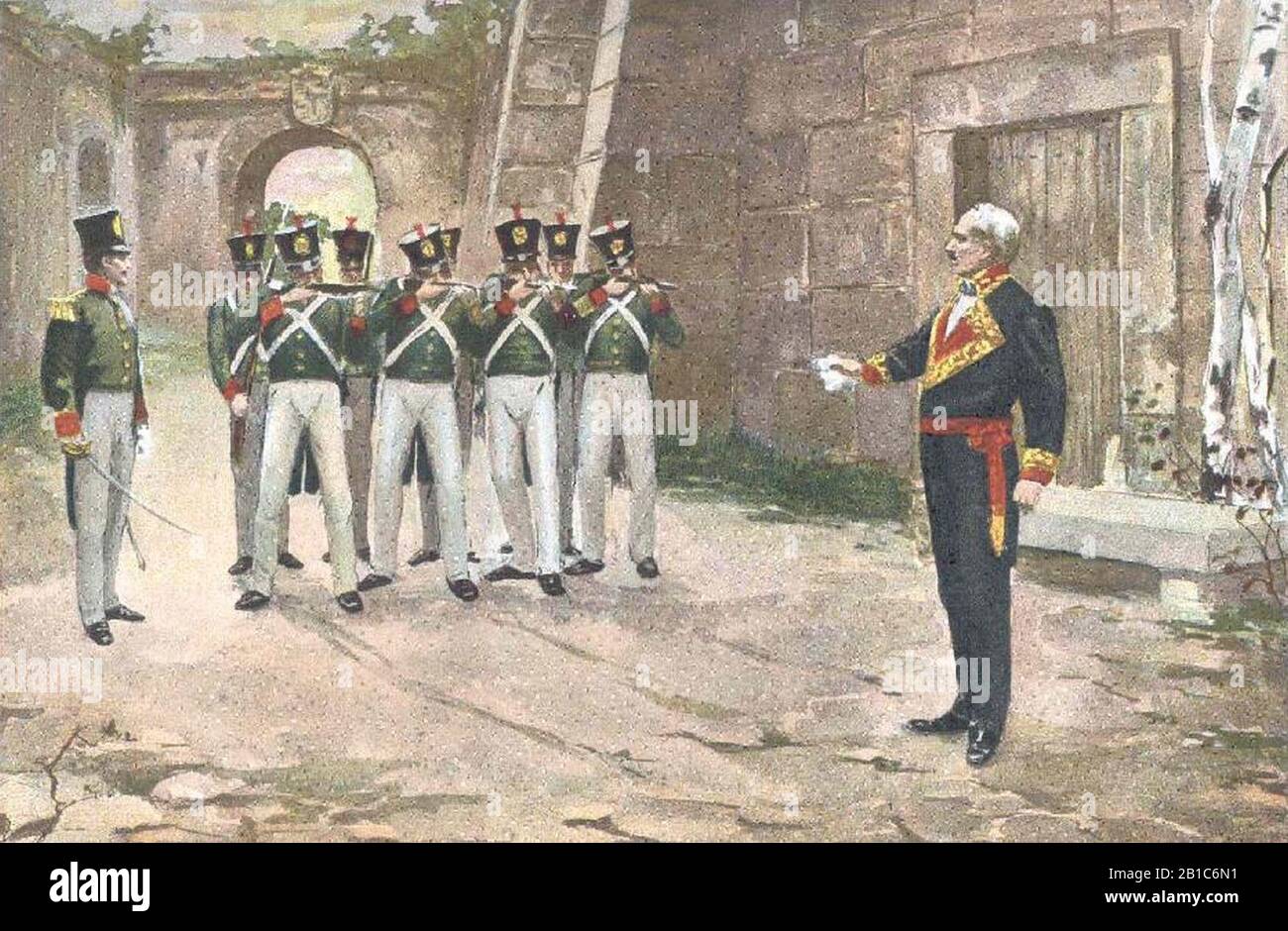 Fusilamiento del general Luis Lacy y Gautier (5-7-1817). Stock Photo