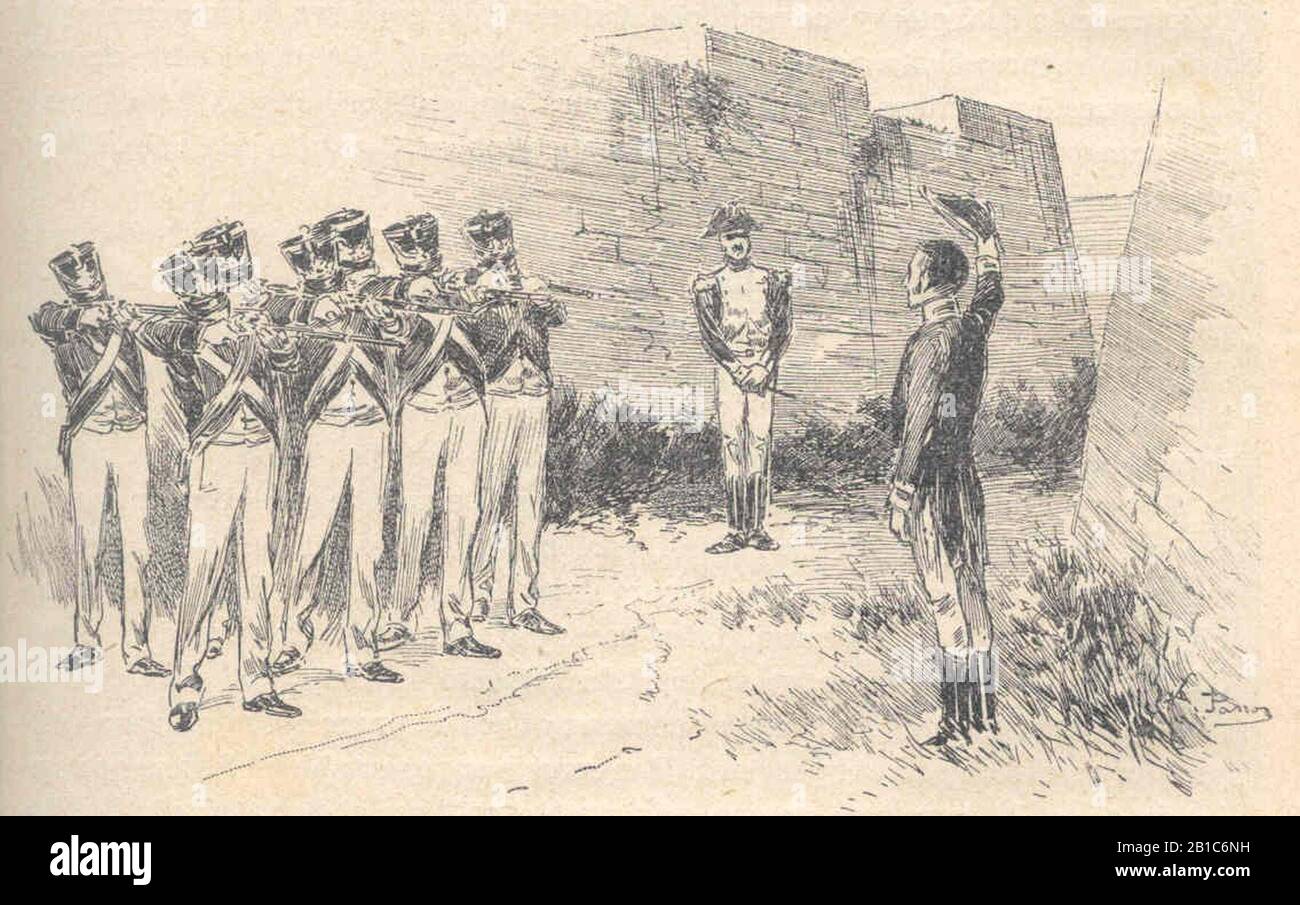 Fusilamiento del teniente general Luis Lacy y Gautier (5-7-1817). Stock Photo