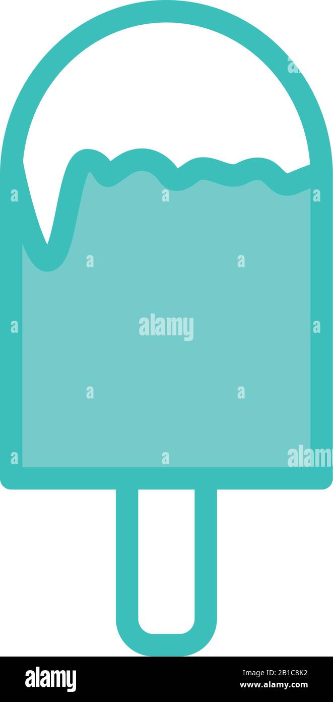 Isolated ice cream line adn fill style icon vector design Stock Vector ...