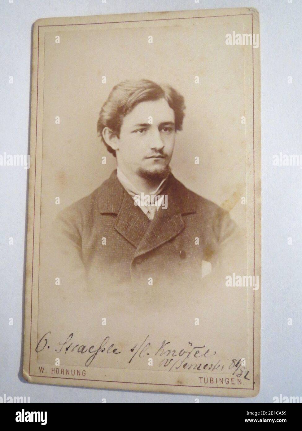 G. Straehle seinem lieben Knödel, Wintersemester 1881-82, CDV von W. Hornung, Tübingen. Stock Photo
