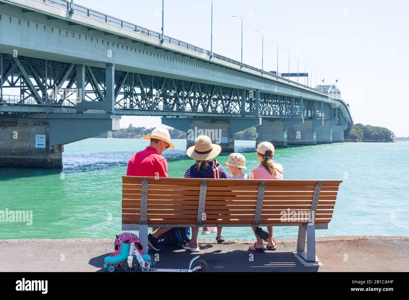 Auckland Harbour Bridge view from Westhaven Marina, Westhaven, Auckland