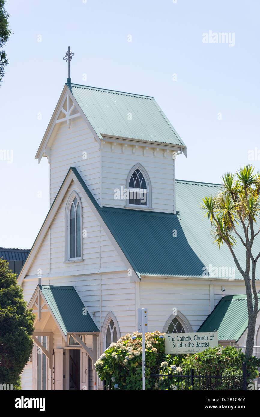 Historic Catholic Church of St John the Baptist, Parnell Road, Parnell, Auckland, Auckland Region, New Zealand Stock Photo