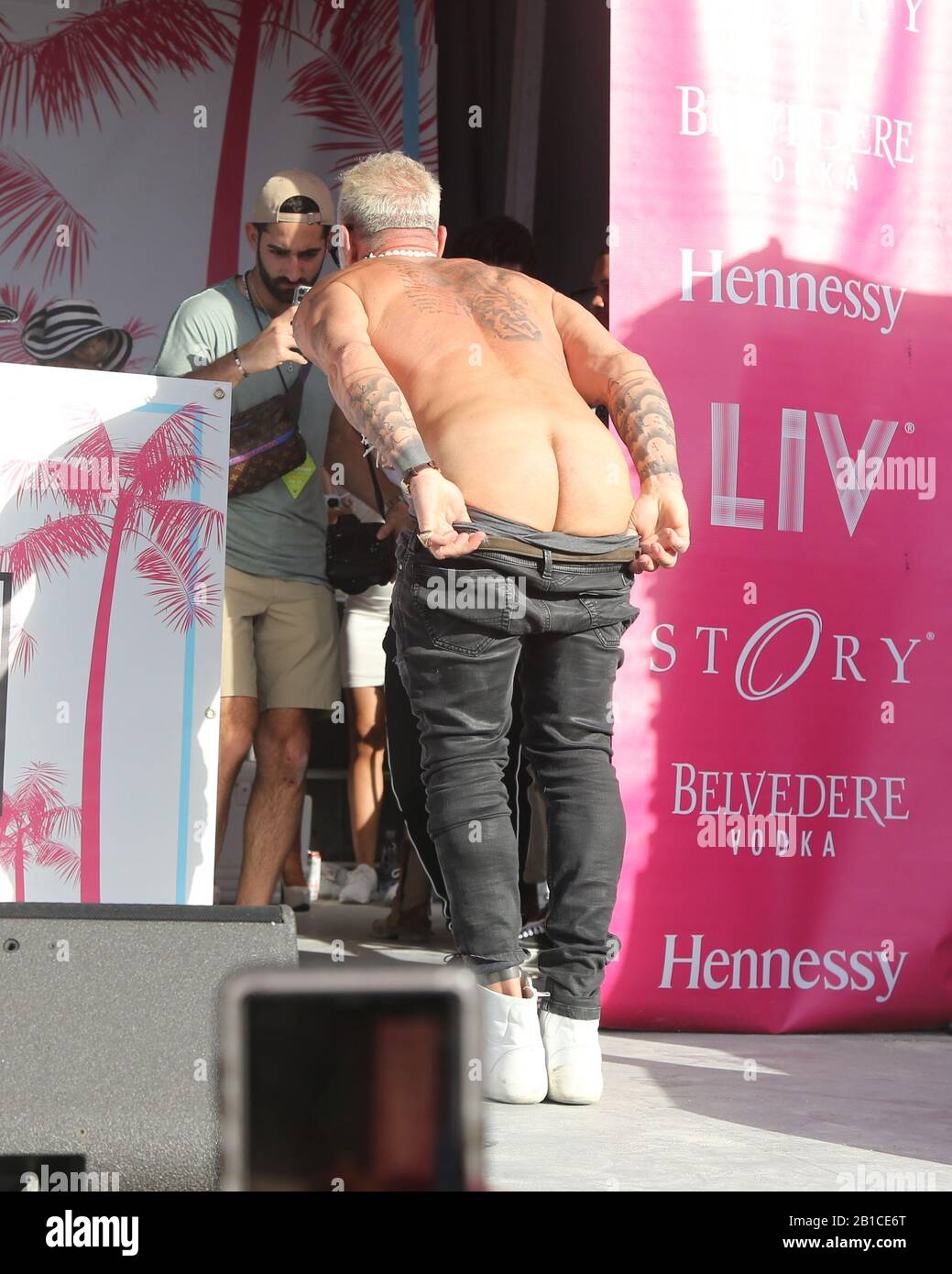 MIAMI BEACH, FL - FEBRUARY 23: Gianluca Vacchi attends the final day of the  Miami Food Festival Final Day on February 23, 2020 in Miami Beach, Florida.  People: Gianluca Vacchi Credit: Storms