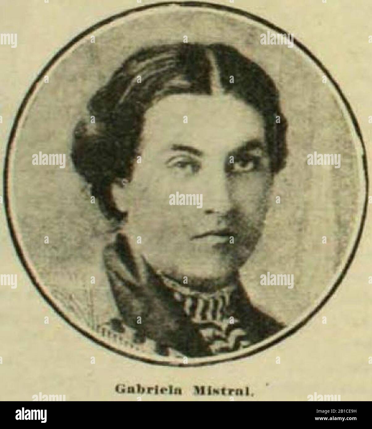 Gabriela Mistral 1920. Stock Photo