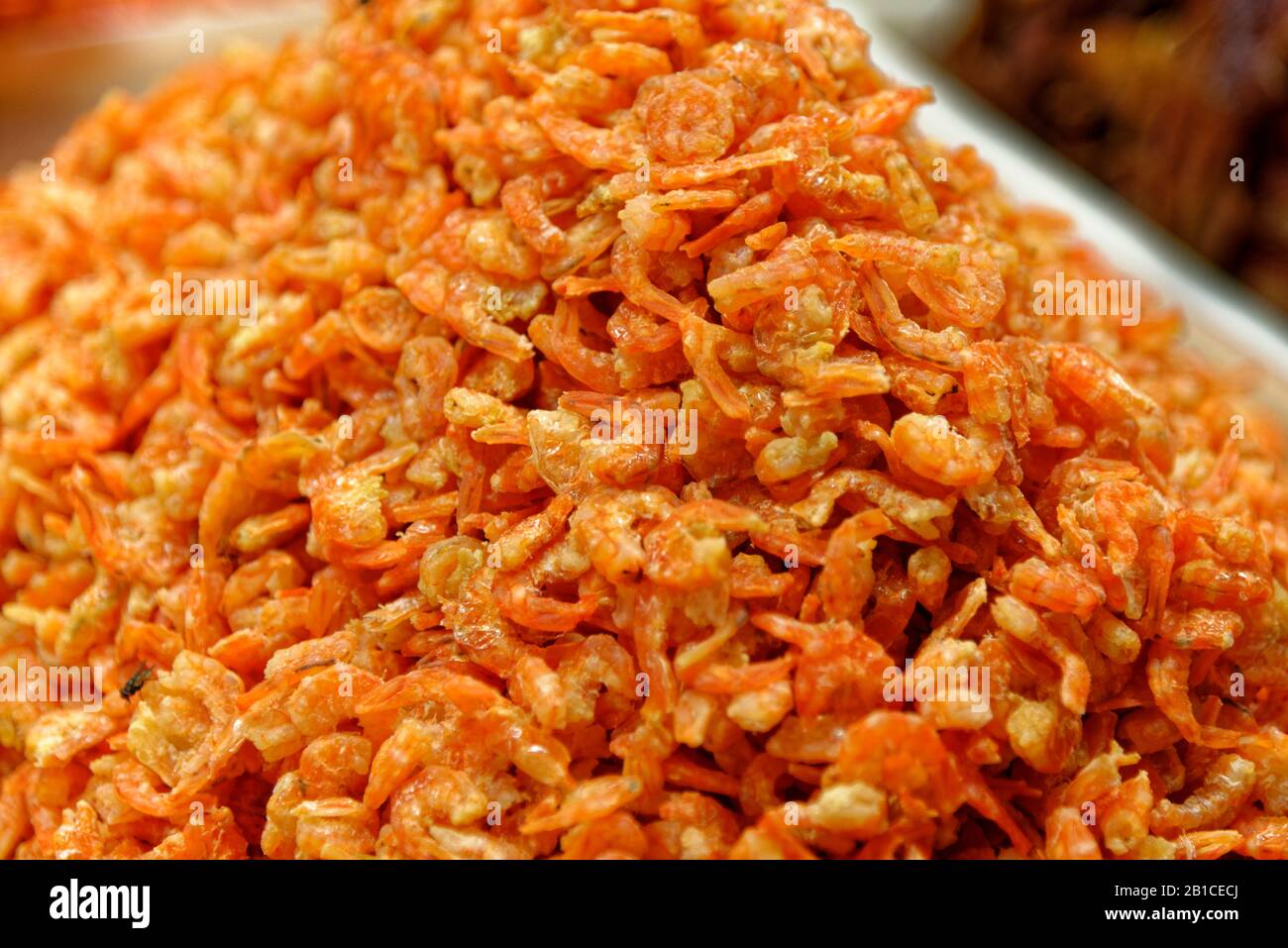 Dried seafood on sale in a thai street market in Bangkok, Thailand