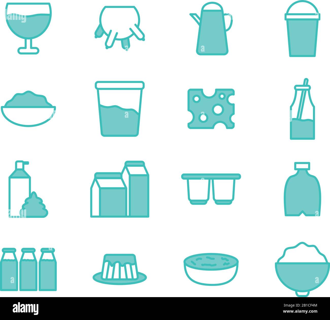 Isolated dairy dou color style icon set vector design Stock Vector ...