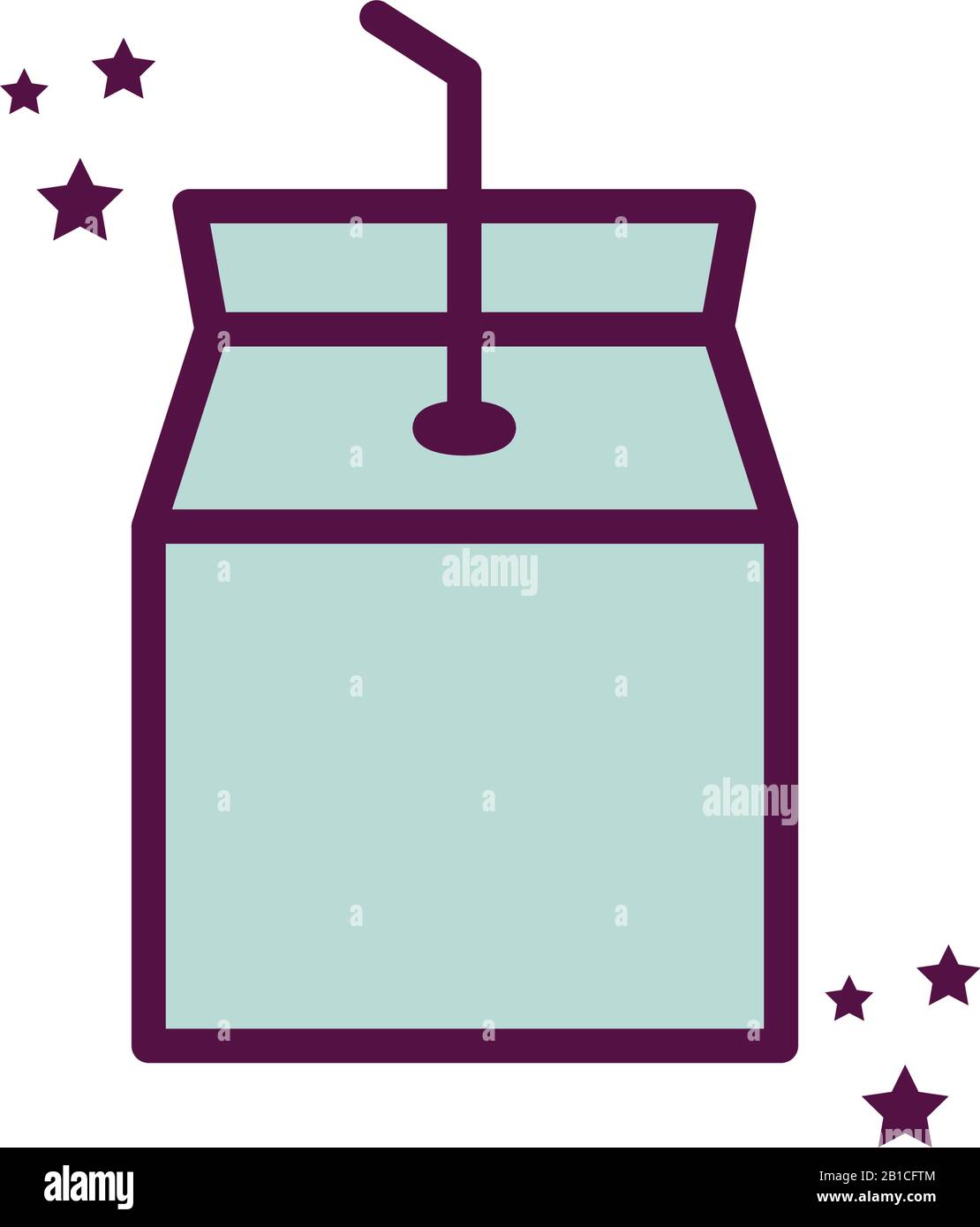 Isolated milk box line and fill style icon vector design Stock Vector ...
