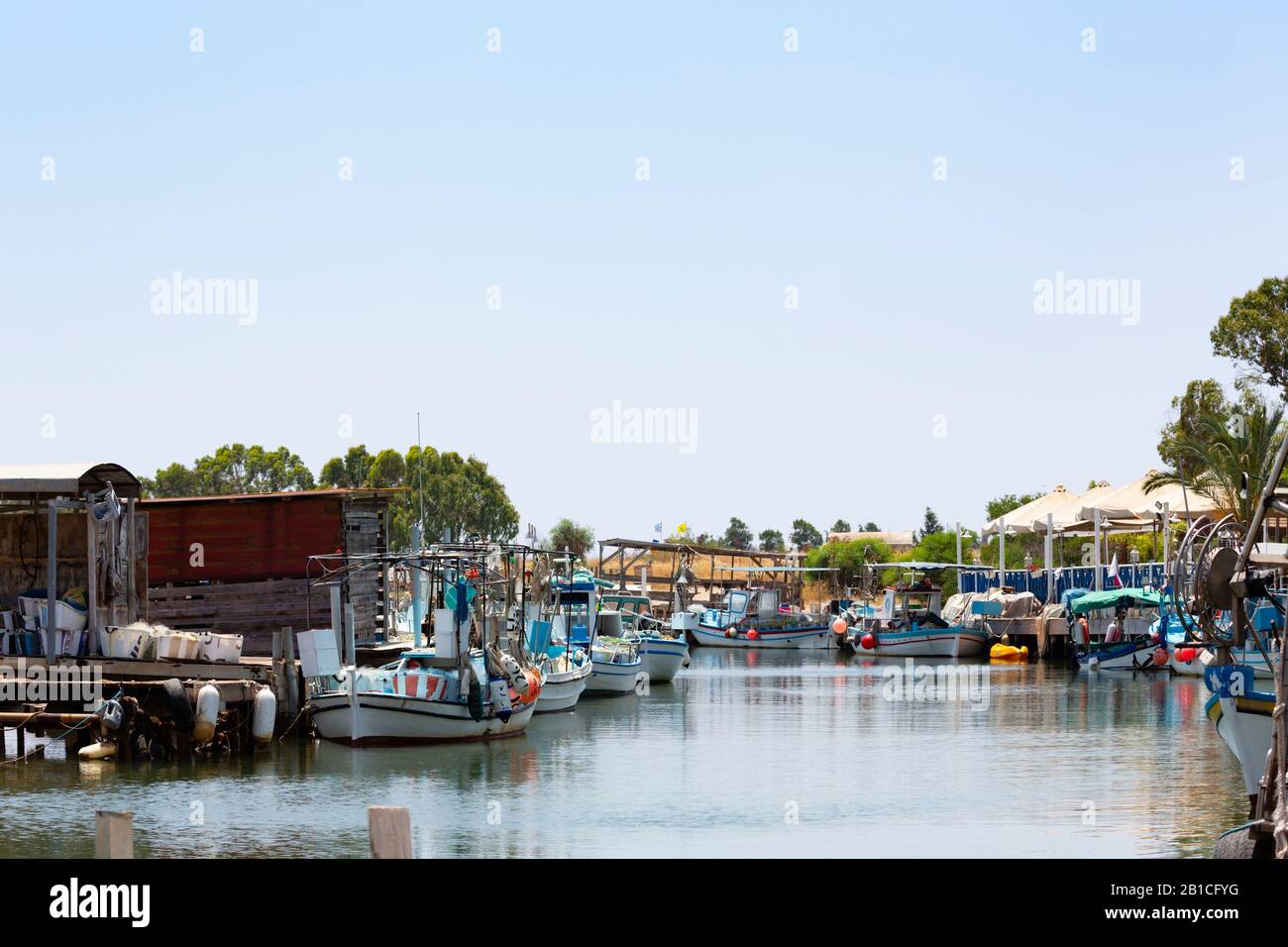 Fishing boats and nets, Potamos Tou Liopetri, Cyprus, Mediterranean, Europe  Stock Photo - Alamy