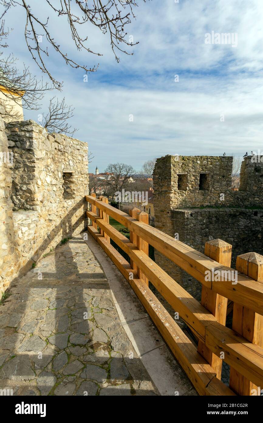 The Barbican, the 15th century bastion in Pecs, Hungary. Stock Photo