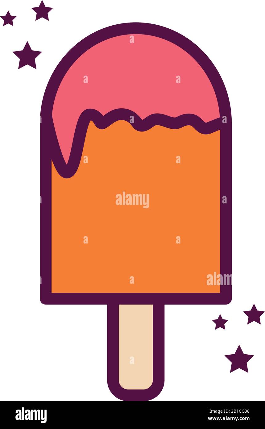 Isolated ice cream line adn fill style icon vector design Stock Vector ...