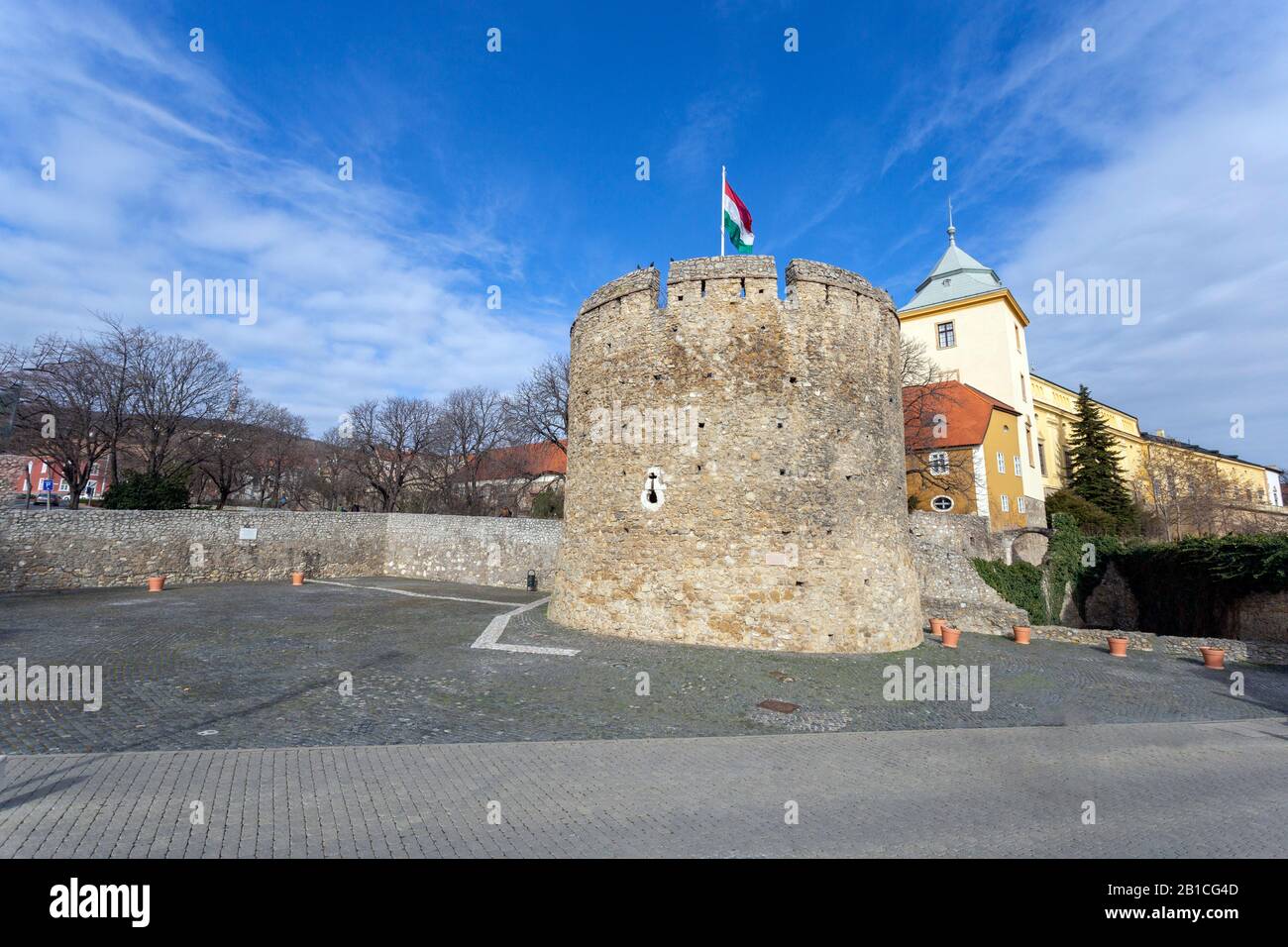 The Barbican, the 15th century bastion in Pecs, Hungary. Stock Photo