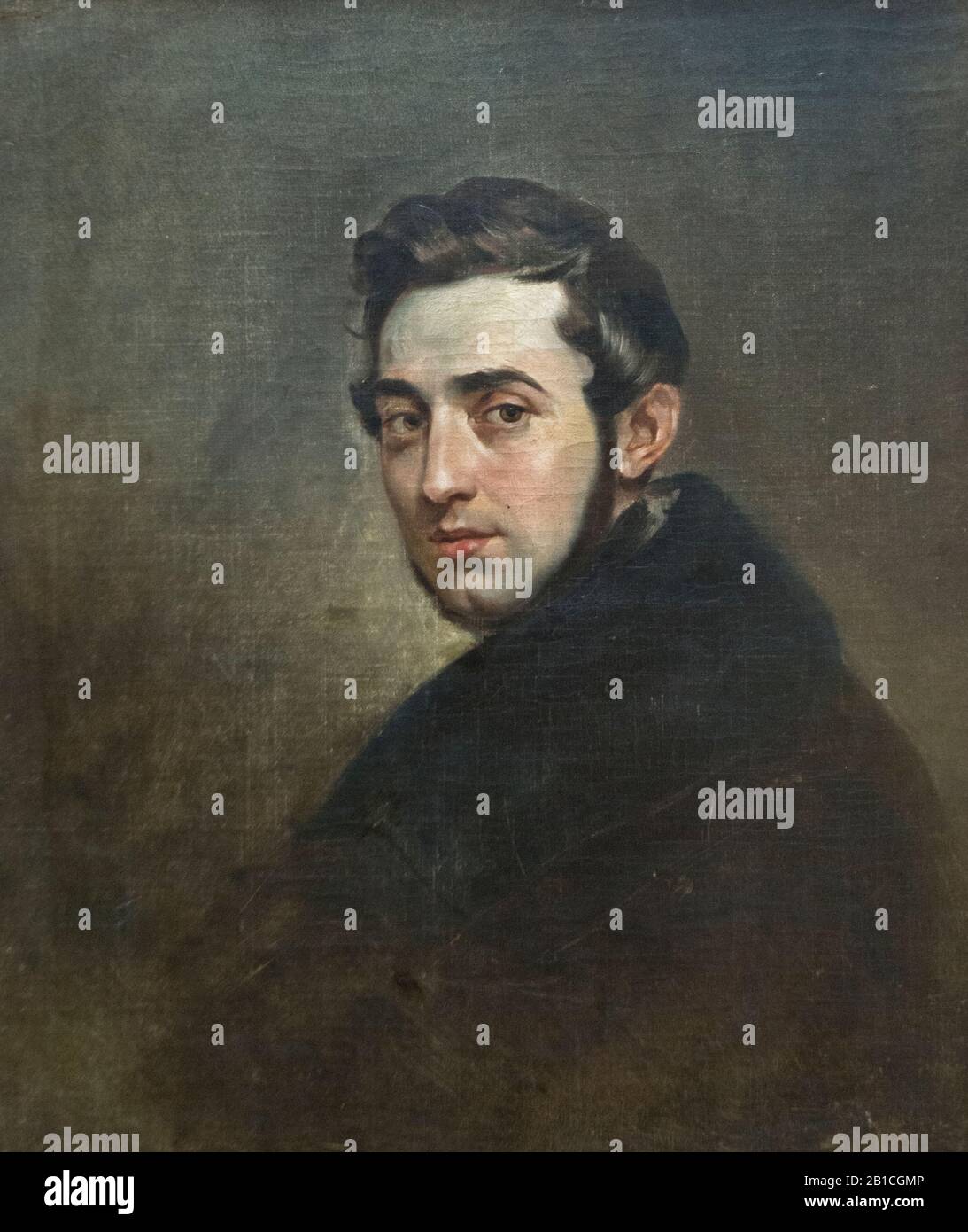 Karl Briullov: Portrait of P.P. Kamensky (1840) Stock Photo