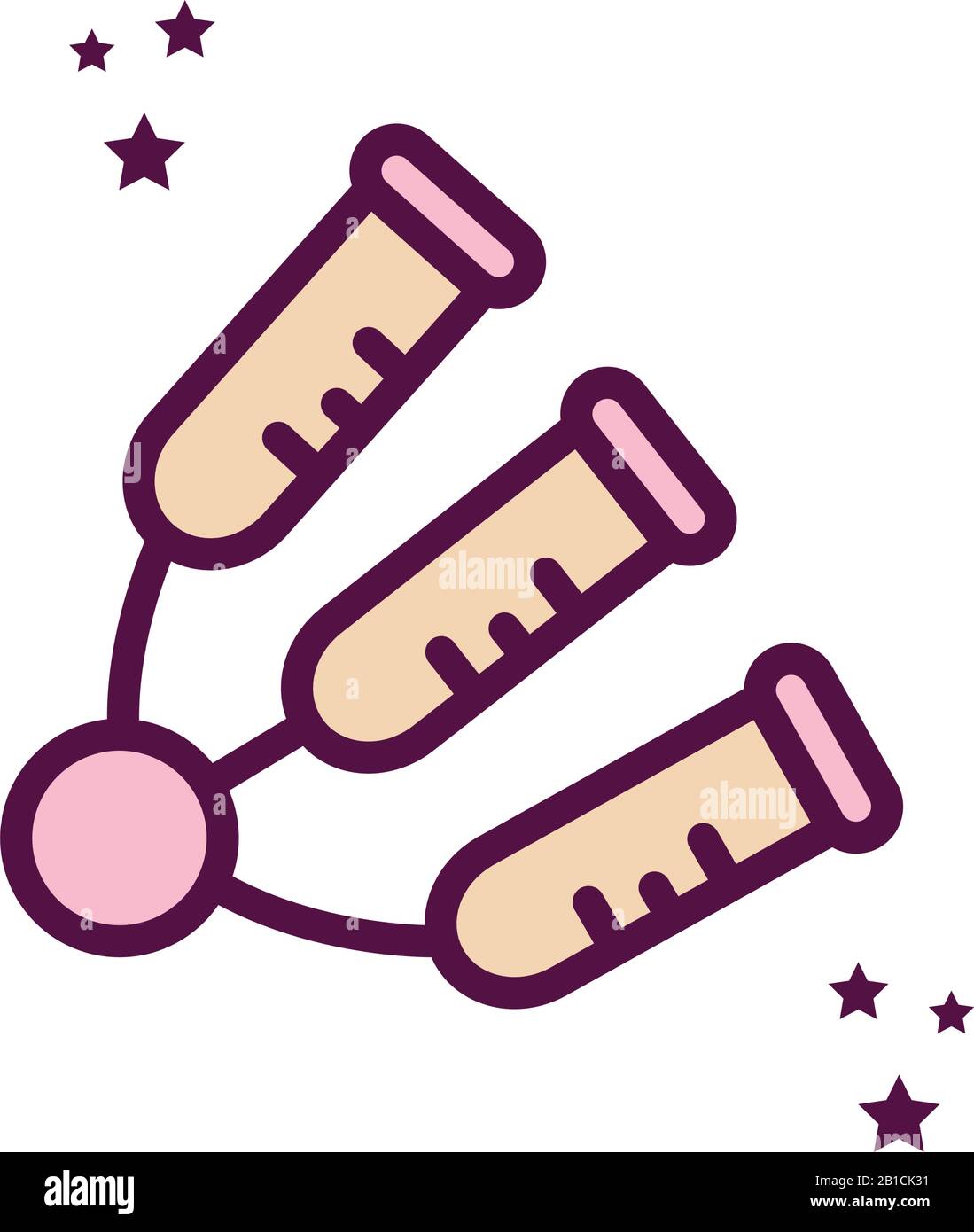 Isolated milk udders tubes line and fill style icon vector design Stock ...