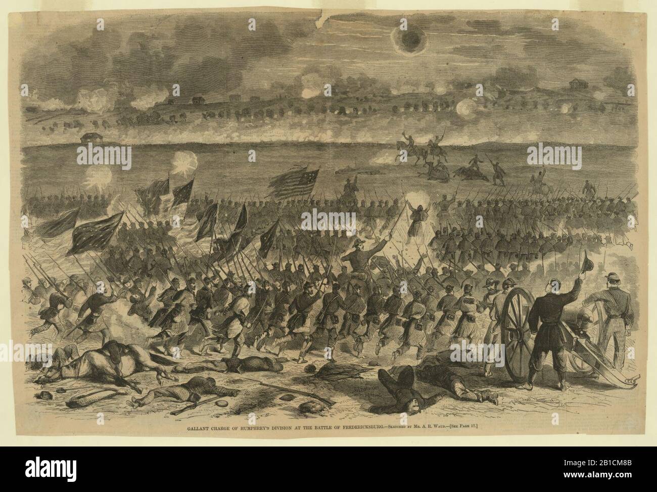 Gallant Charge of Humphrey's Division at the Battle of Fredericksburg ...
