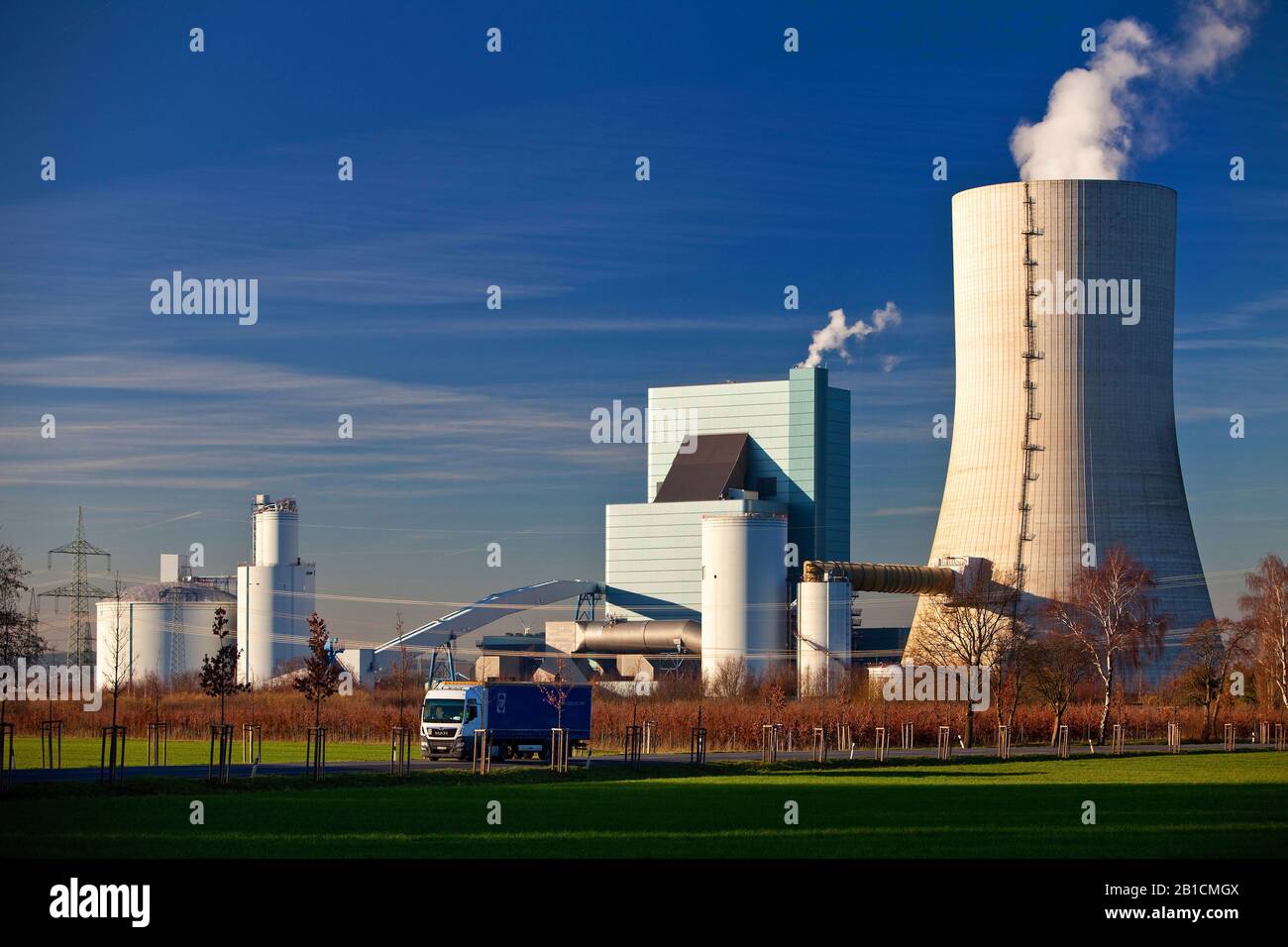 coal-fired power plant Datteln IV, Germany, North Rhine-Westphalia, Ruhr Area, Datteln Stock Photo