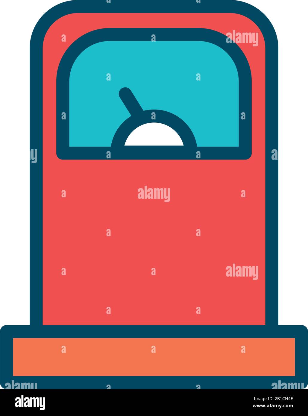 Isolated gasoline station line and fill style icon vector design Stock ...