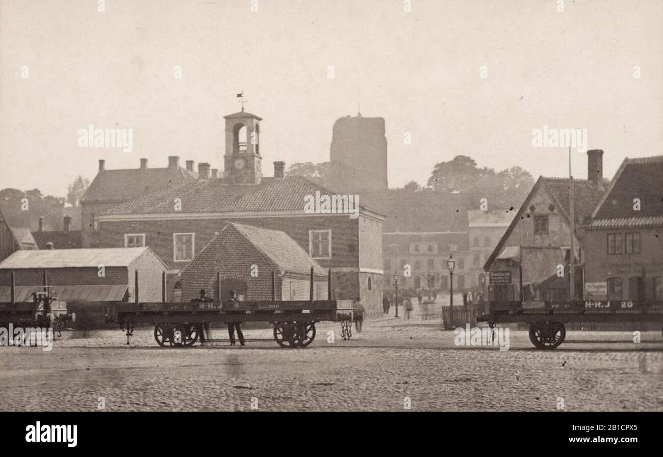 Gamla rådhuset före 1886. Stock Photo