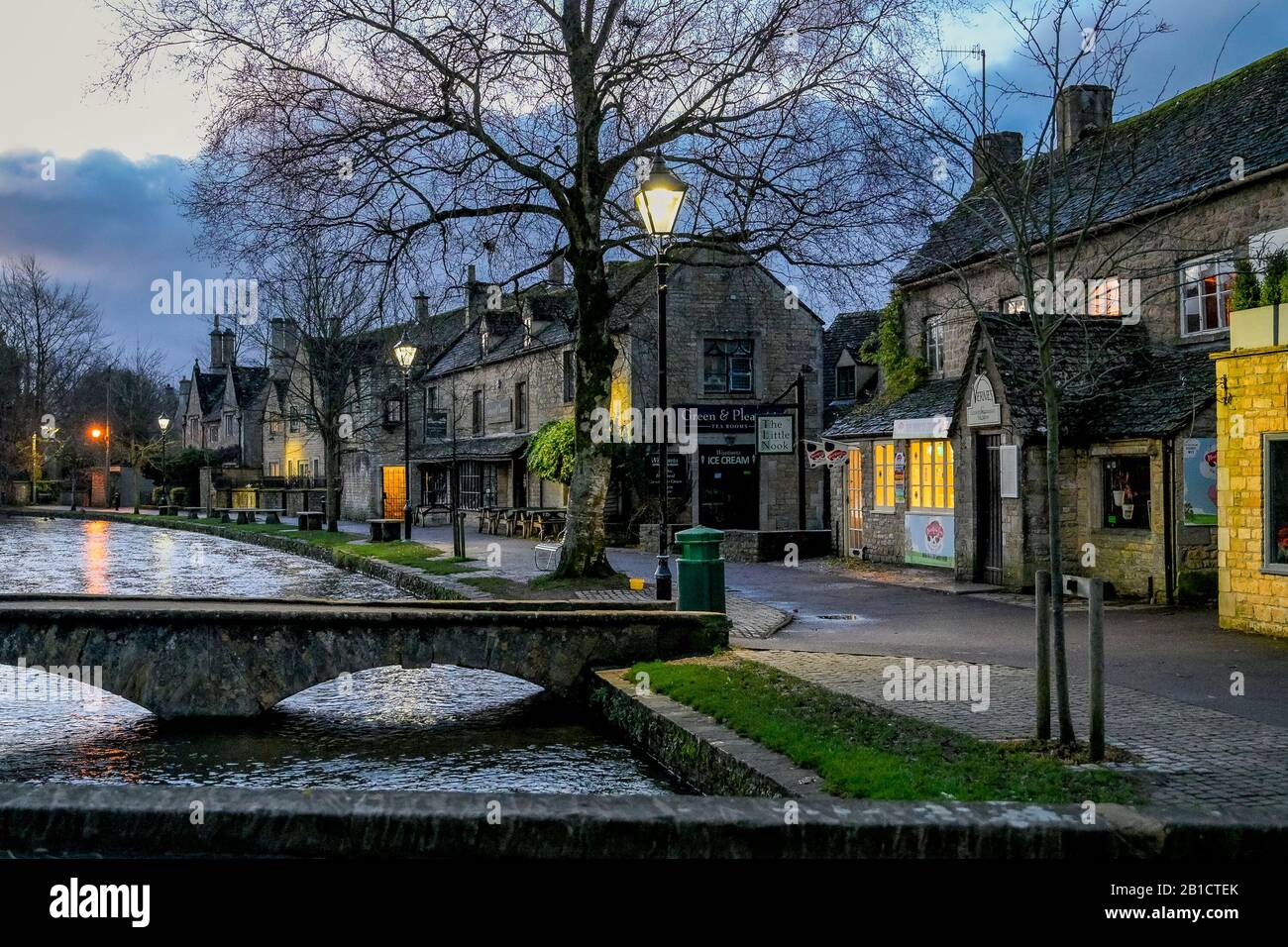 Village of BourtonontheWater, Gloucestershire, England, UK Stock