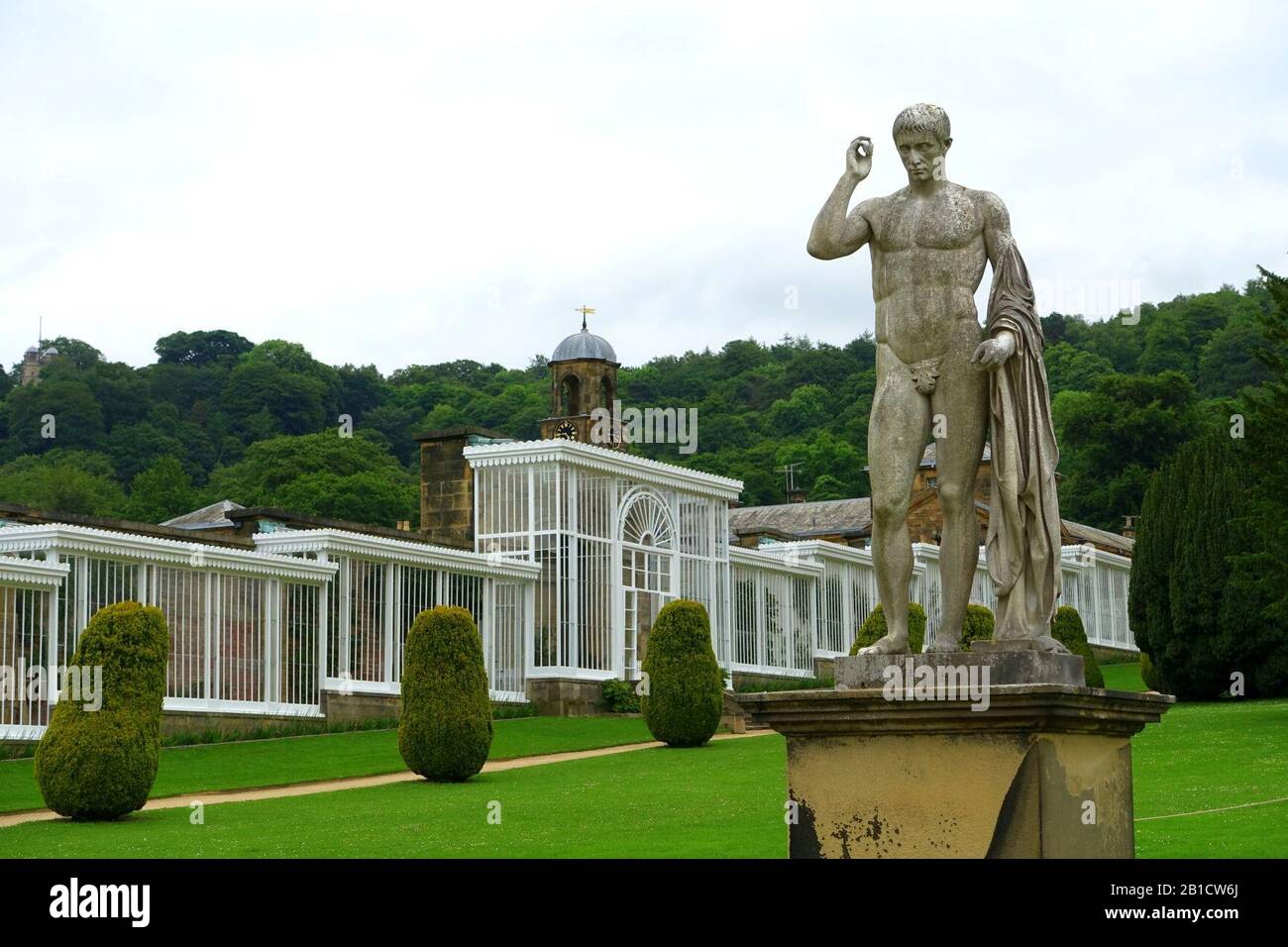 Garden sculpture Chatsworth House Derbyshire, England Stock Photo