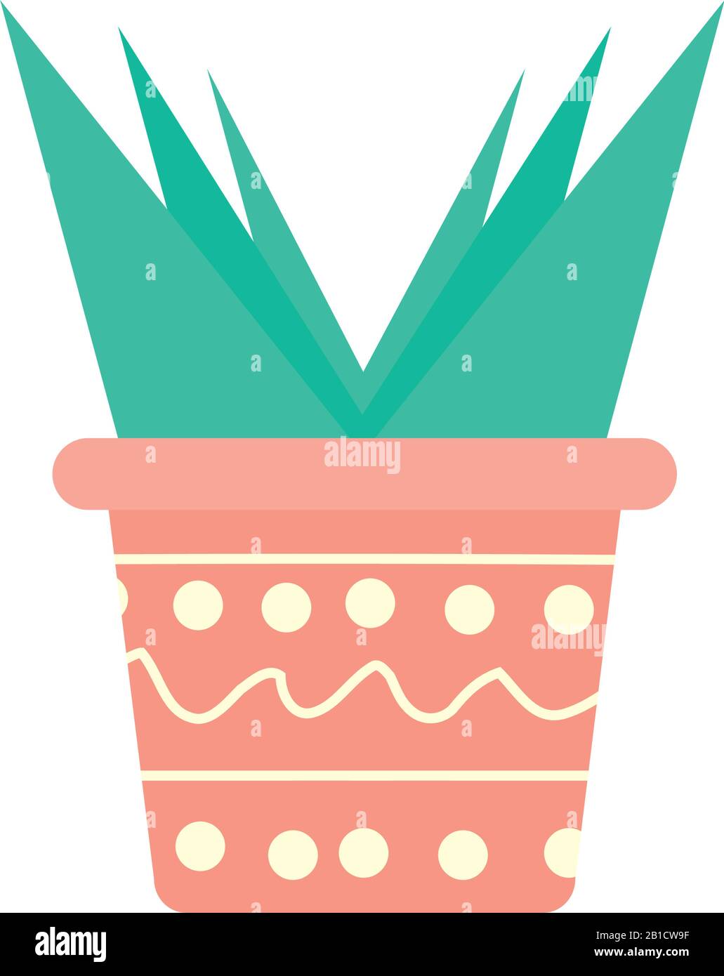 Isolated plant inside pot block gradient style icon vector design Stock ...