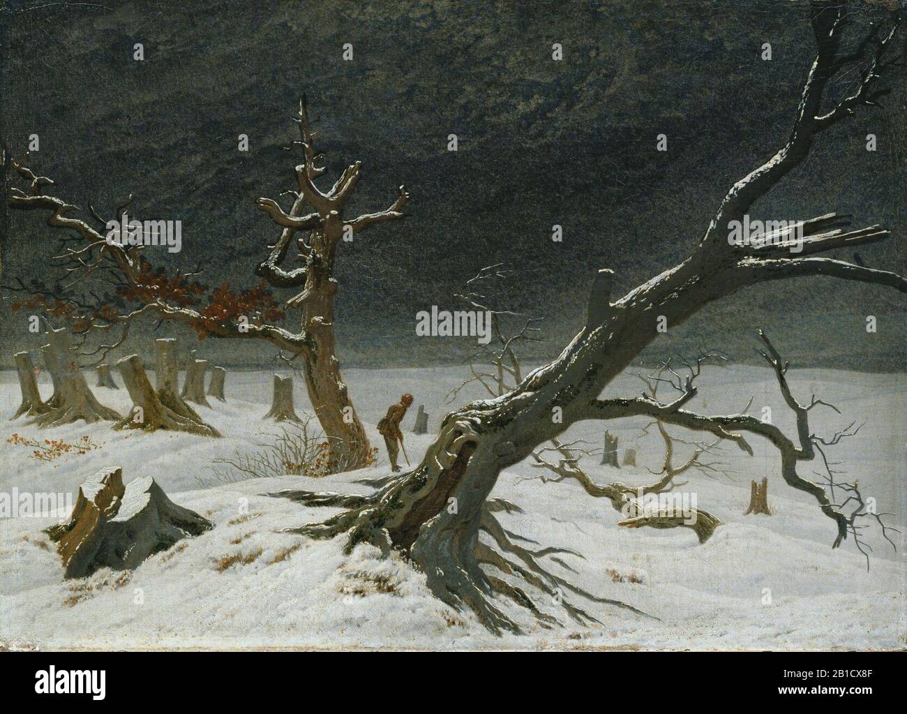 Winter Landscape by Caspar David Friedrich Stock Photo - Alamy