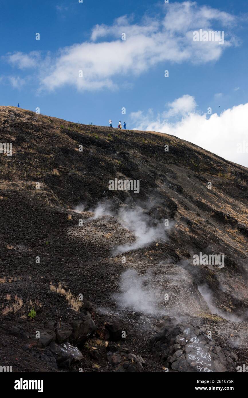 cinder cone volcano, Paricutin volcano, state of Michoacan, Mexico, Central America Stock Photo