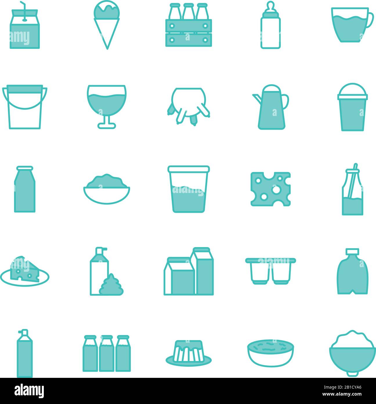 Isolated dairy dou color style icon set vector design Stock Vector ...