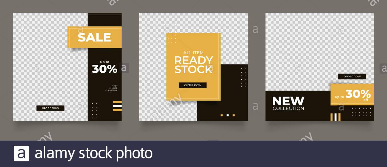 Download Black Yellow Color Social Media Post Template For Digital Marketing And Sale Promo Furniture Or Fashion Advertising Banner Offer Promotional Mockup Stock Vector Image Art Alamy Yellowimages Mockups