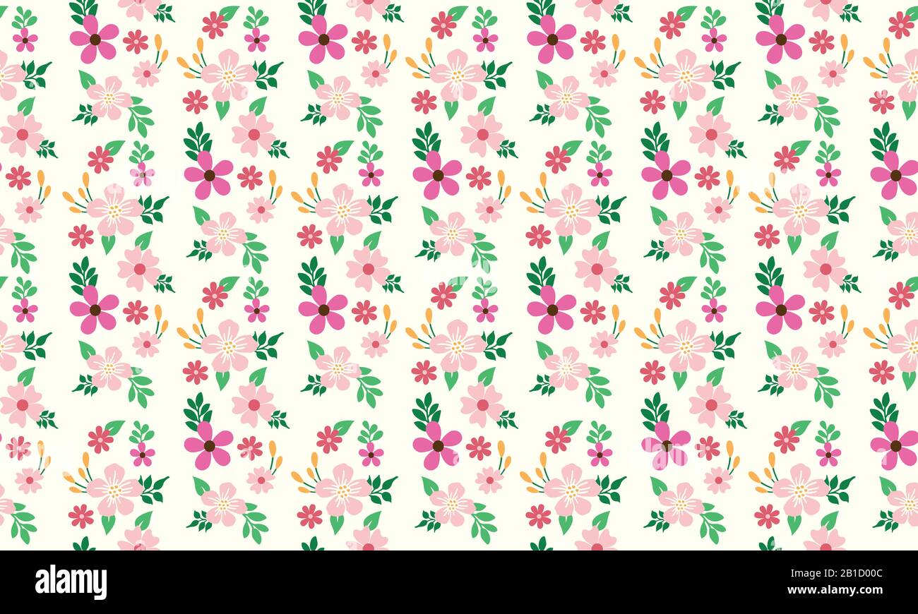 Elegant spring flower, with leaf and flower pattern background modern ...