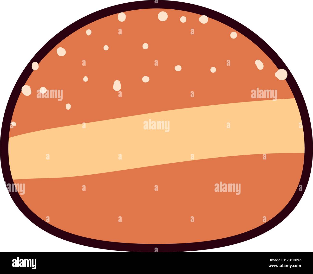 bread line and fill style icon design, bakery food shop breakfast ...