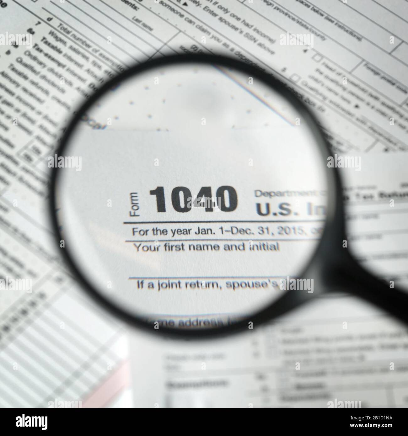 1040 tax form background Stock Photo