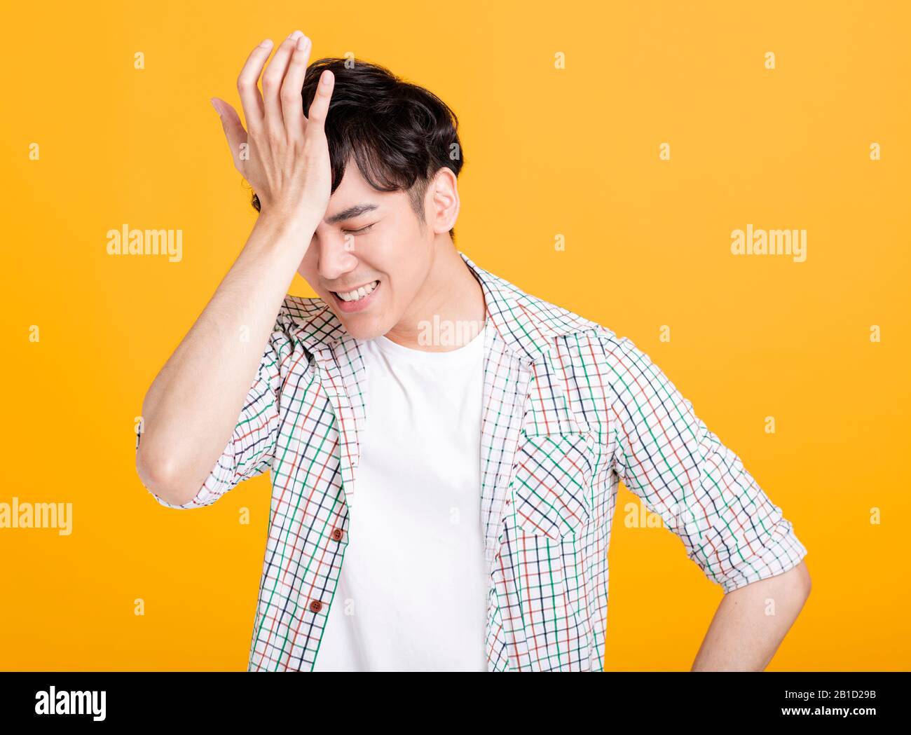 Disappointed and  stressed young man Stock Photo