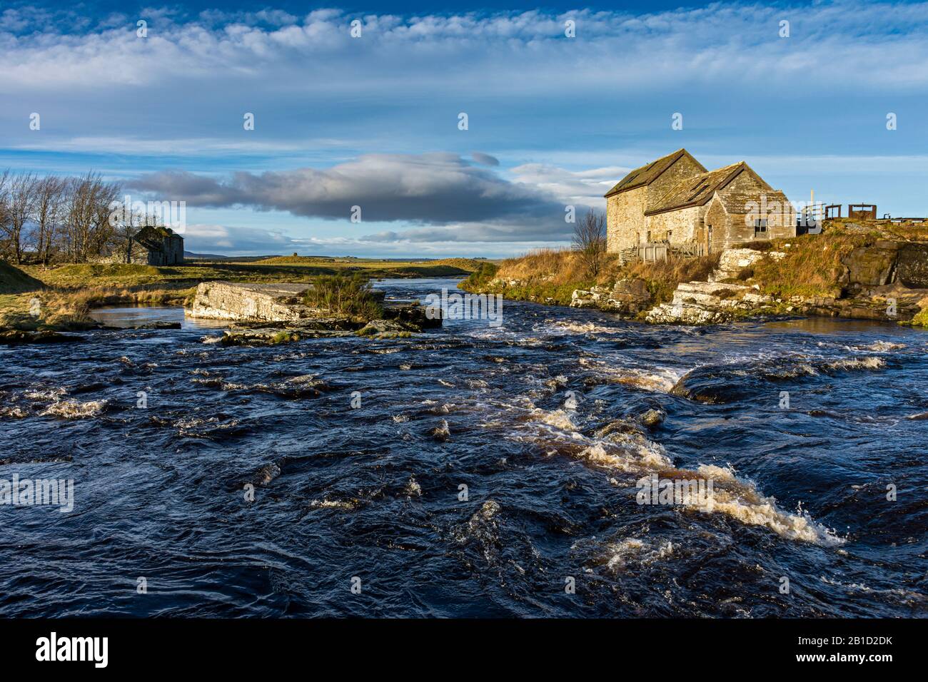 The river Thurso and Dale Mill at Westerdale, Caithness, Scotland, UK Stock Photo