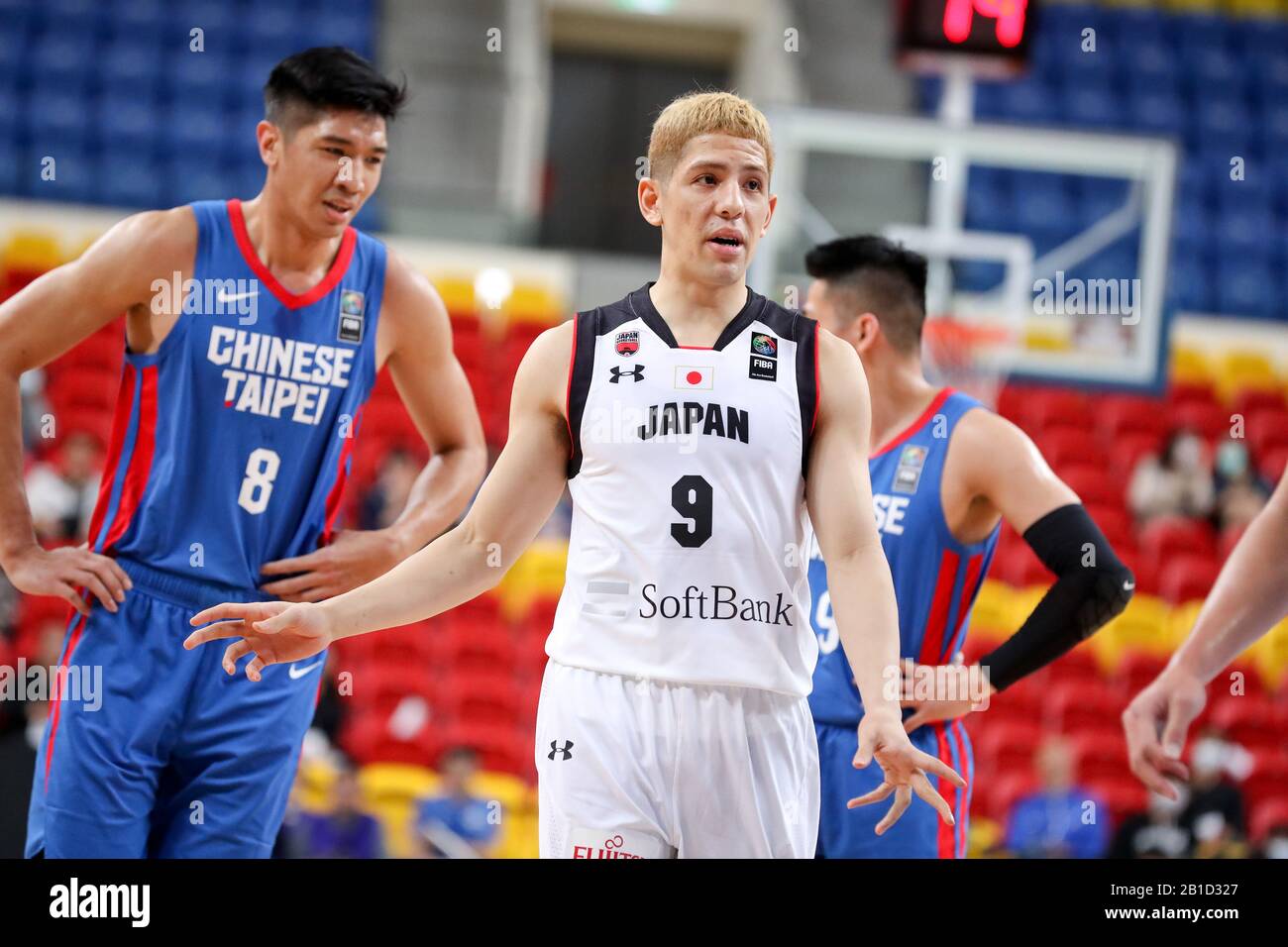 Taipei, Taiwan. 24th Feb, 2020. Japan's Leo Vendrame during the 2021 FIBA  Asia Cup Qualifier First Round Group B match between Chinese Taipei 57-96  Japan at Heping Basketball Gymnasium in Taipei, Taiwan,