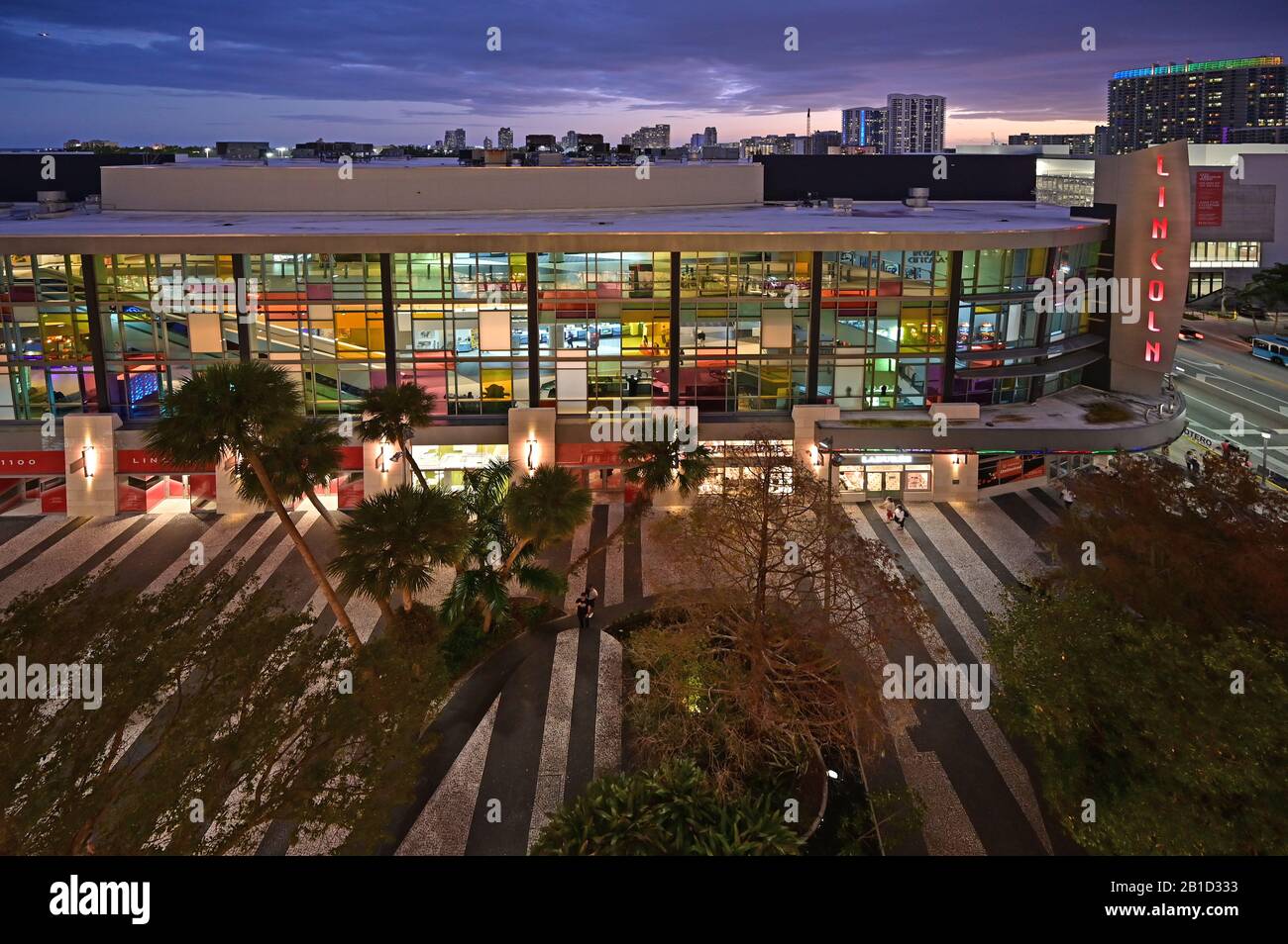 Miami Beach, Florida - February 20, 2020 - Regal South Beach cinemas on