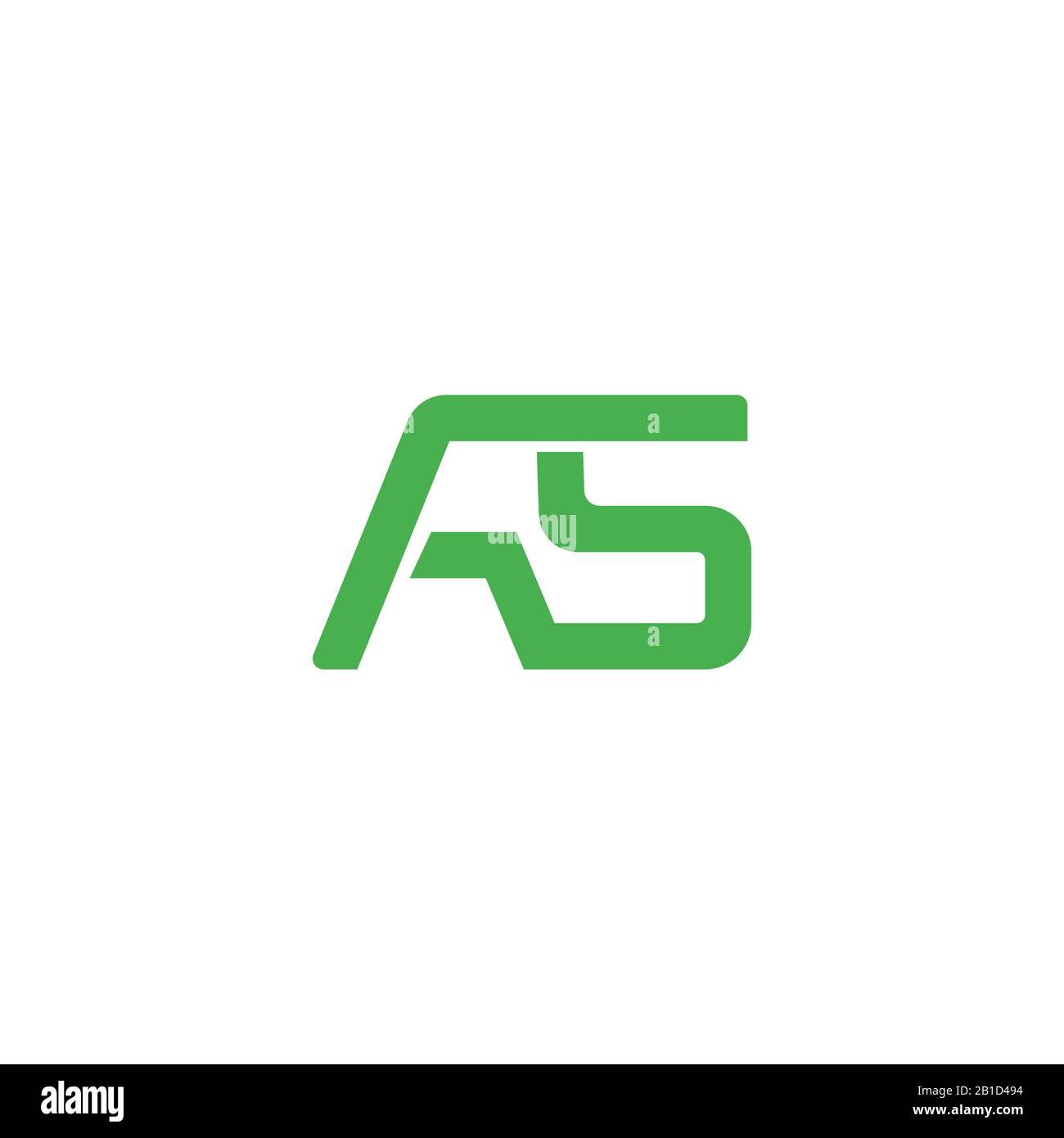 Initial letter as or sa logo vector design template Stock Vector