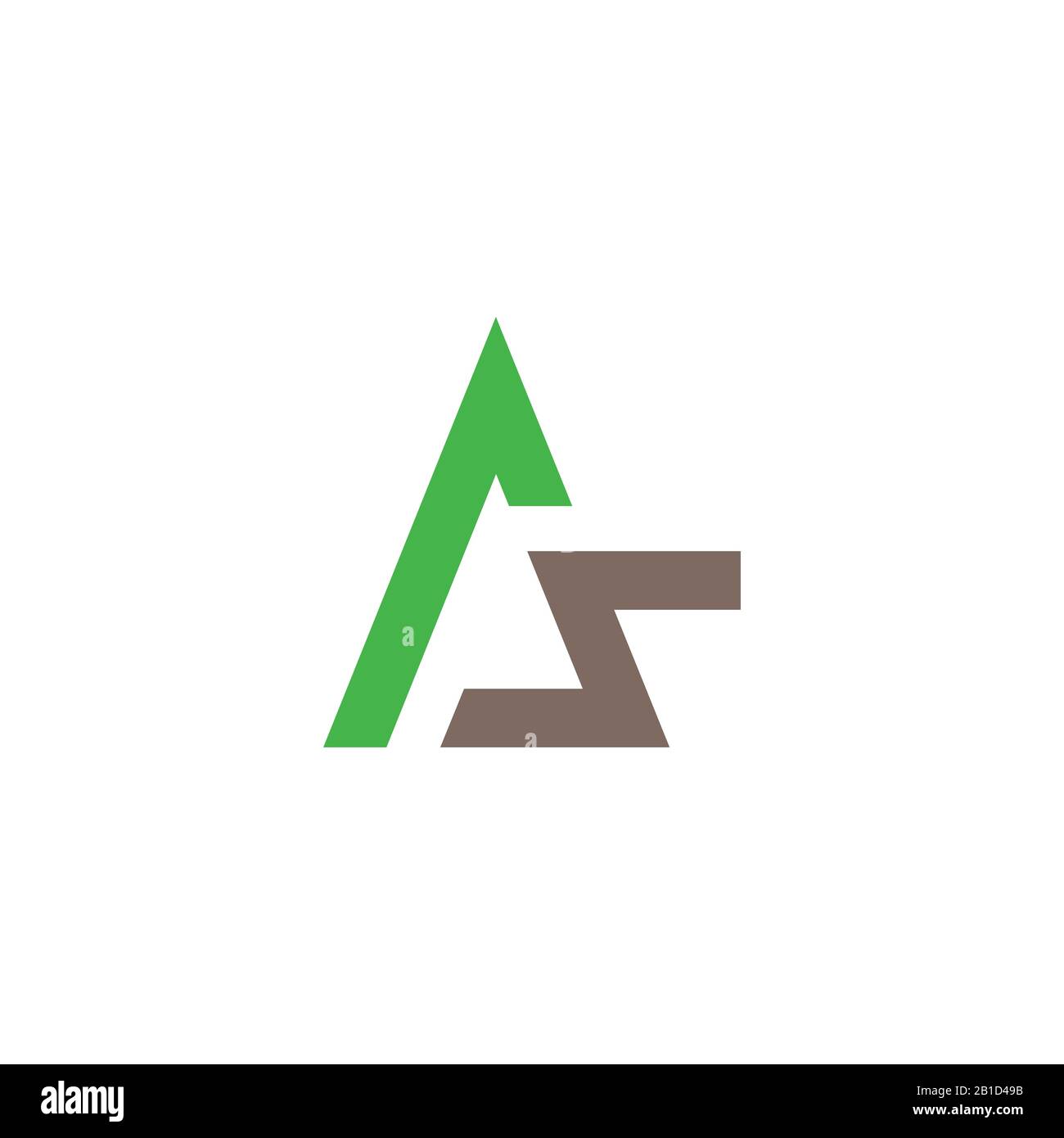 Initial letter as or sa logo vector design template Stock Vector