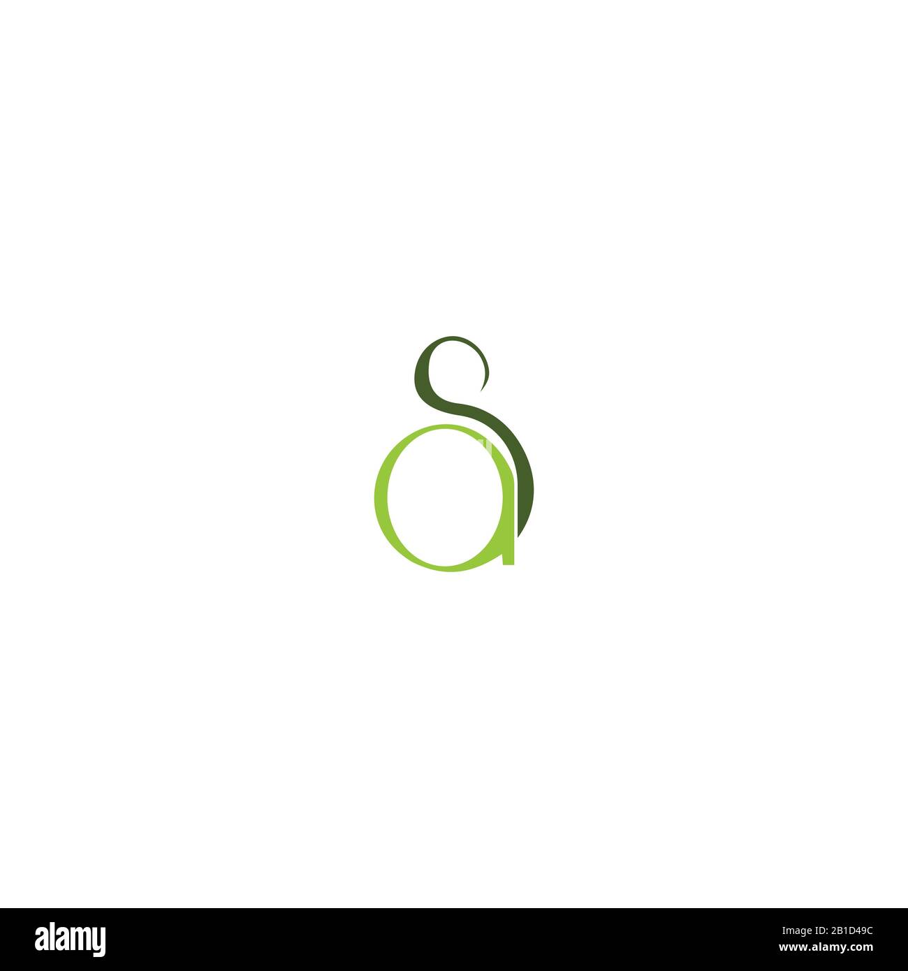 Initial letter as or sa logo vector design template Stock Vector