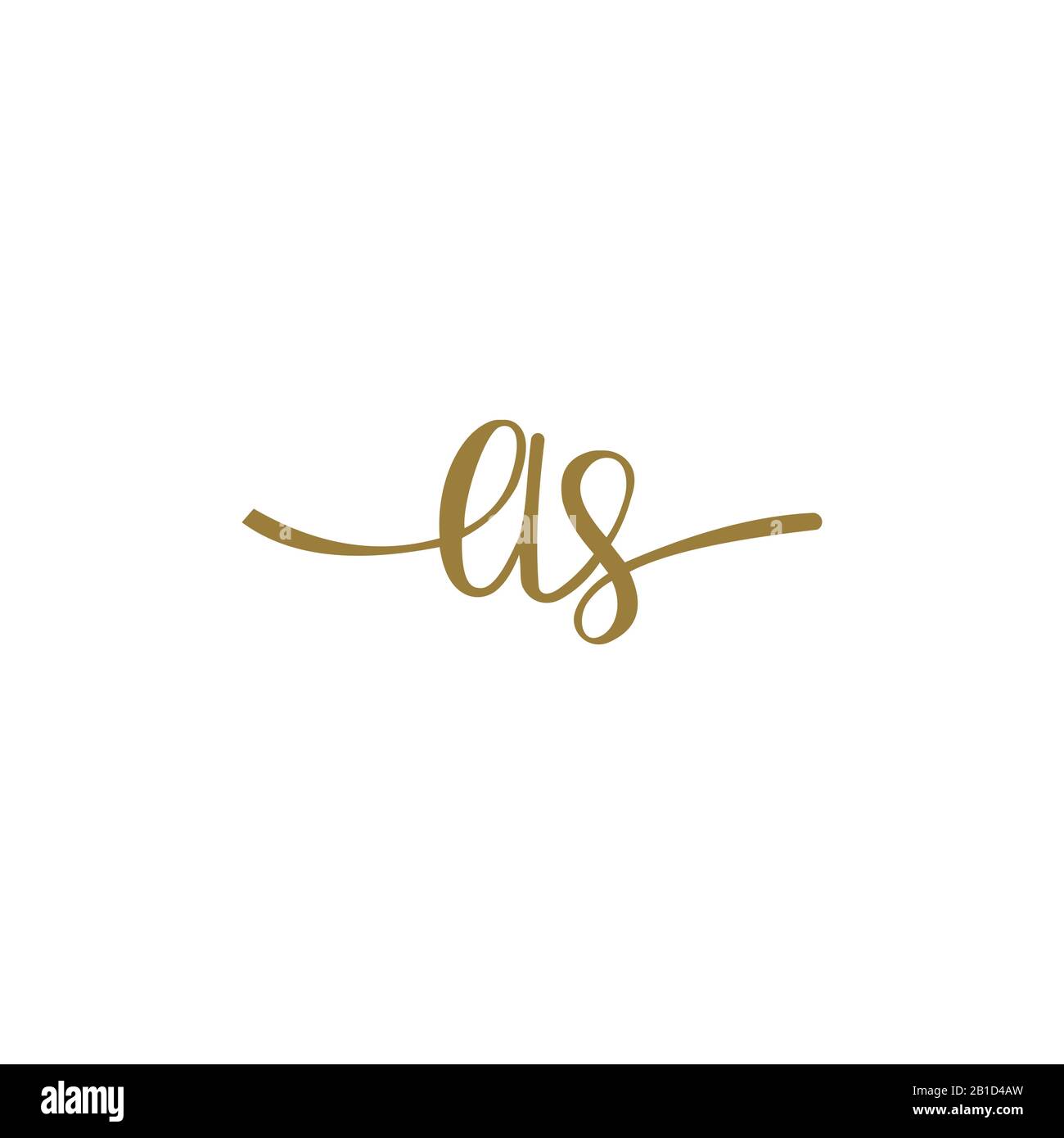 Initial letter as or sa logo vector design template Stock Vector